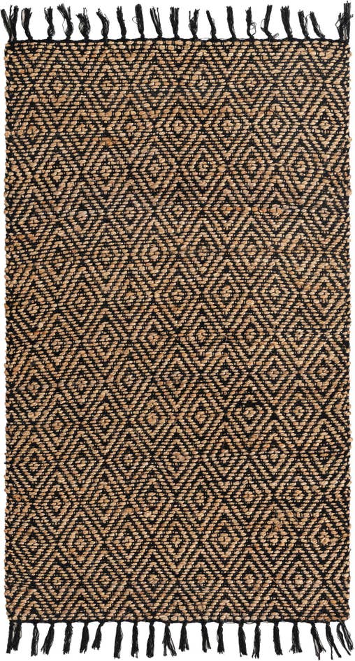 Detail image of 3' 3 x 5' 1 Hand Woven Braided Jute Rug