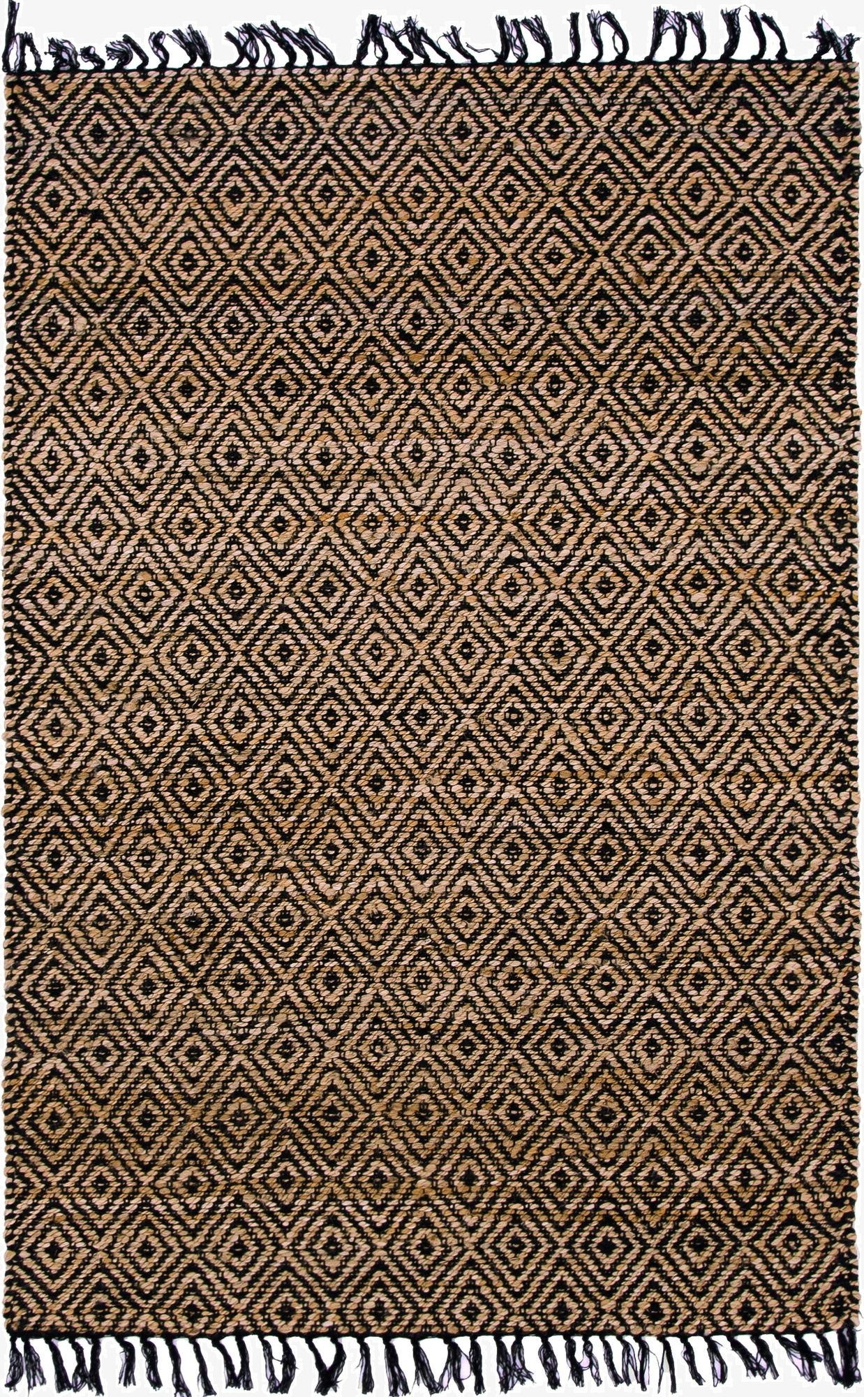 4' 1 x 6' 1  Hand Woven Braided Jute Rug