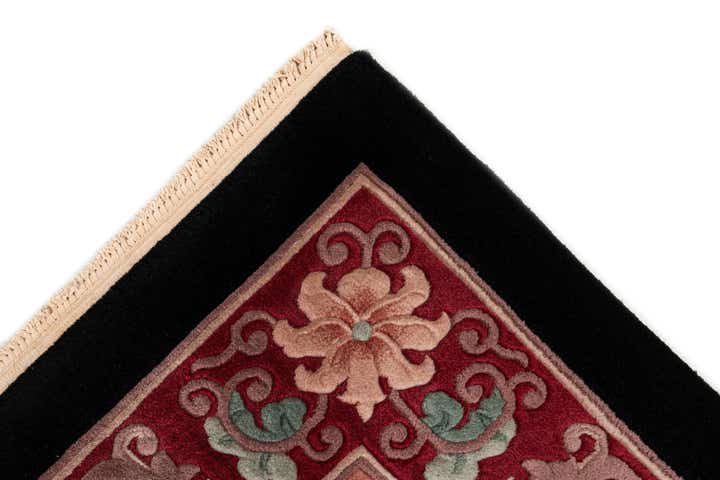 7' x 10' 3 Hand Knotted Carved Pekin Wool Rug