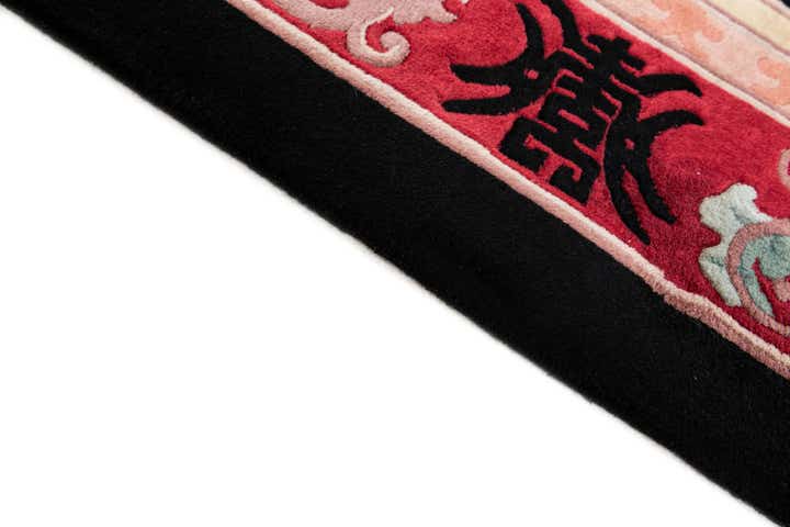 7' x 10' 3 Hand Knotted Carved Pekin Wool Rug