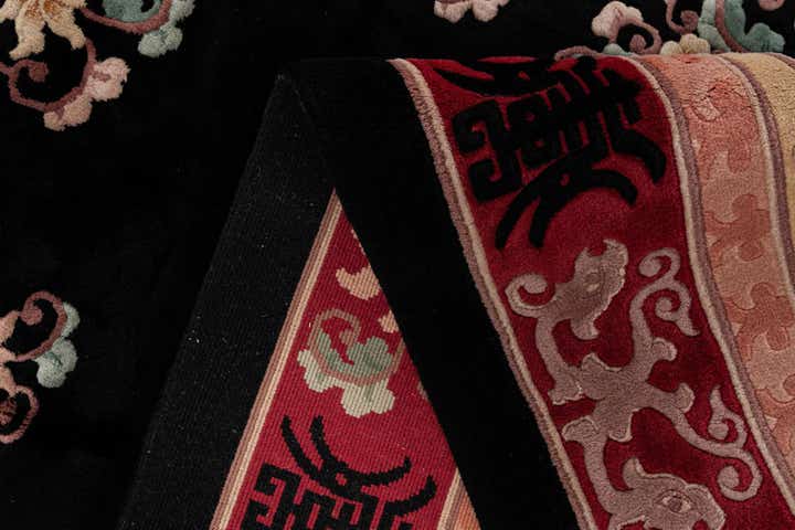 7' x 10' 3 Hand Knotted Carved Pekin Wool Rug