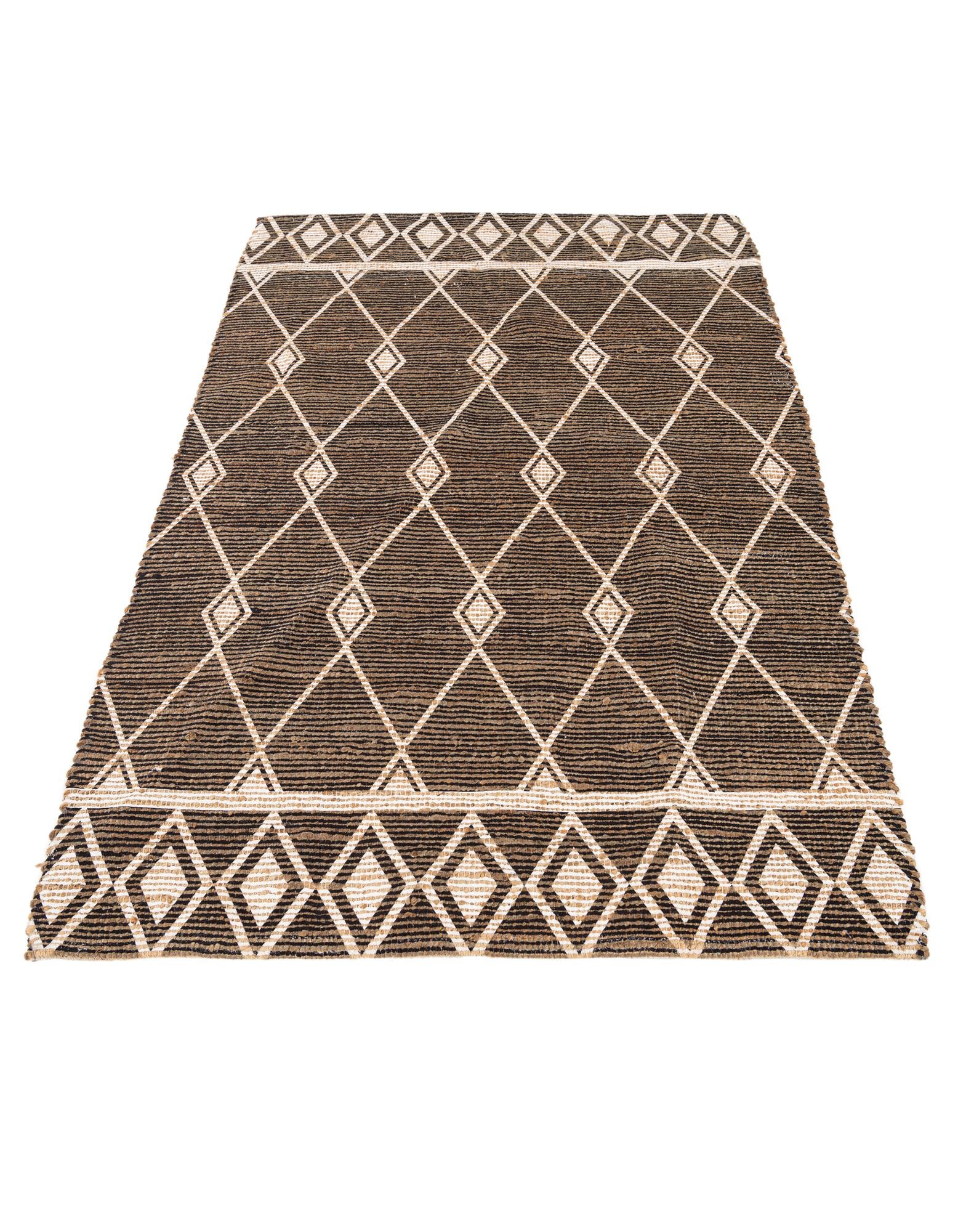 4' 2 x 6' Hand Braided Chenille Jute Rug