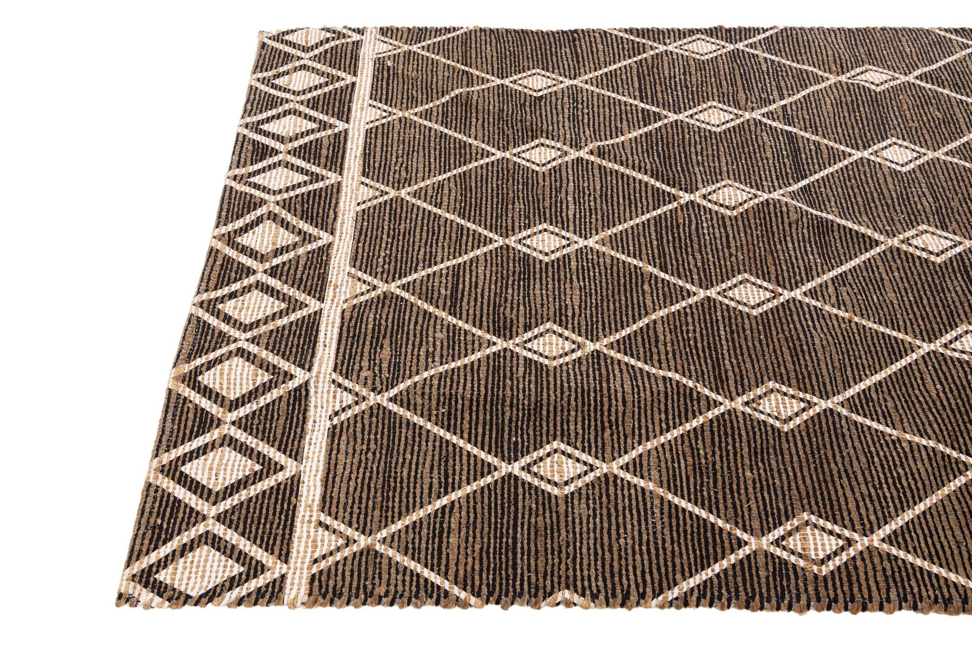 4' 2 x 6' Hand Braided Chenille Jute Rug