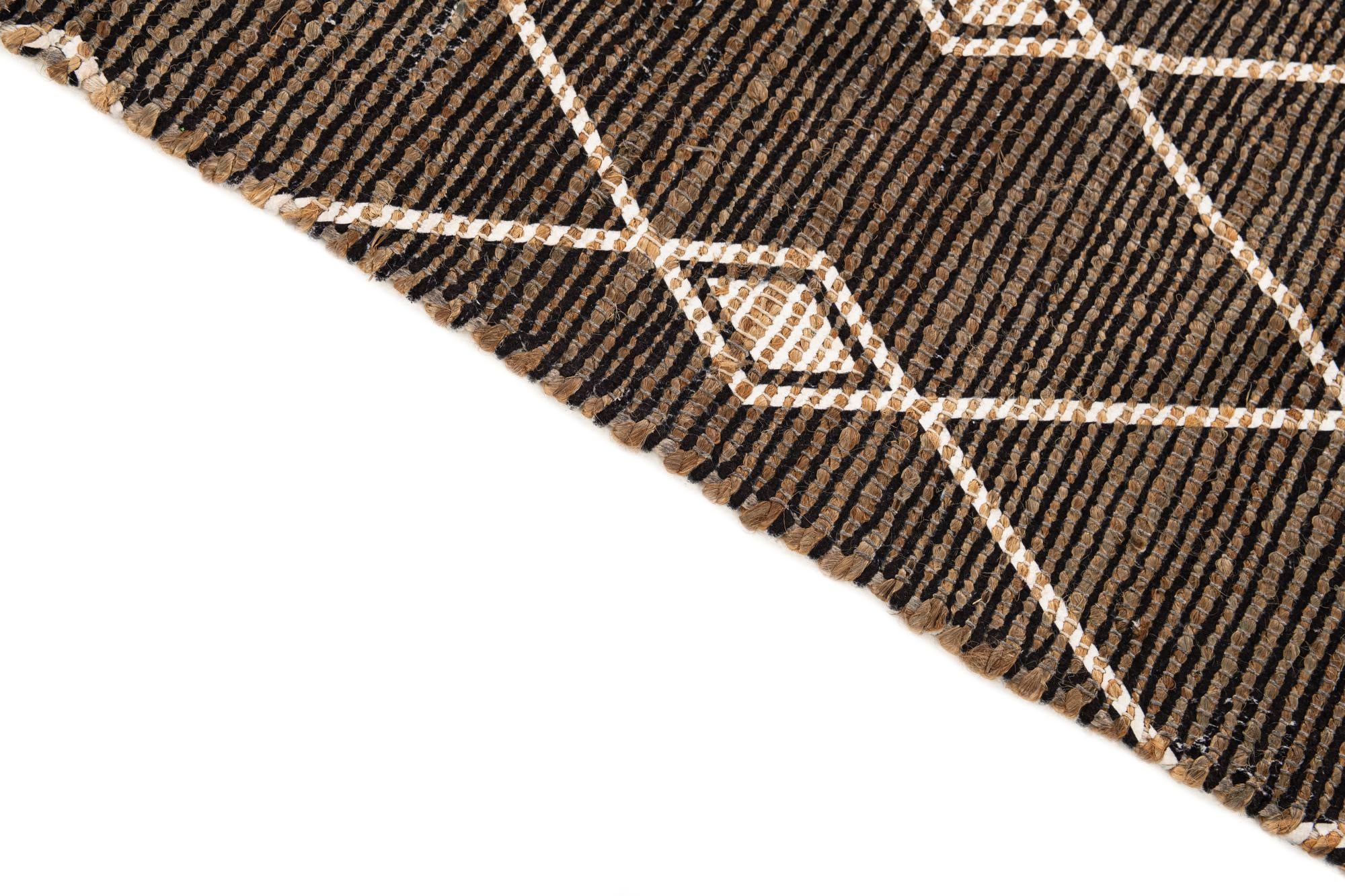 4' 2 x 6' Hand Braided Chenille Jute Rug