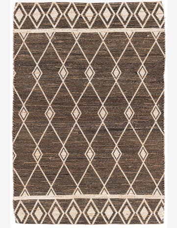4' 2 x 6' Hand Braided Chenille Jute Rug