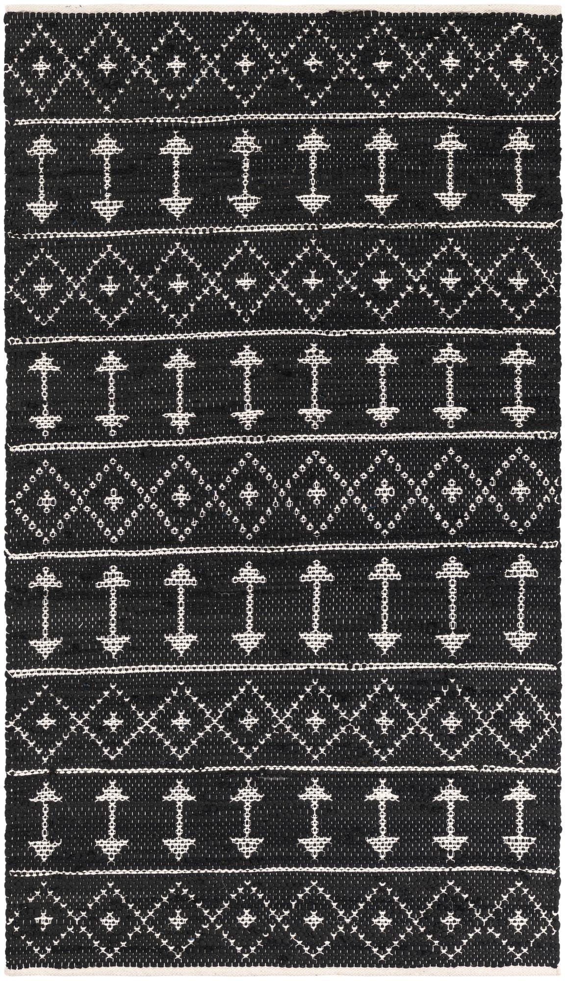 3' 1 x 5' 6 Hand Woven Chindi Cotton Rug
