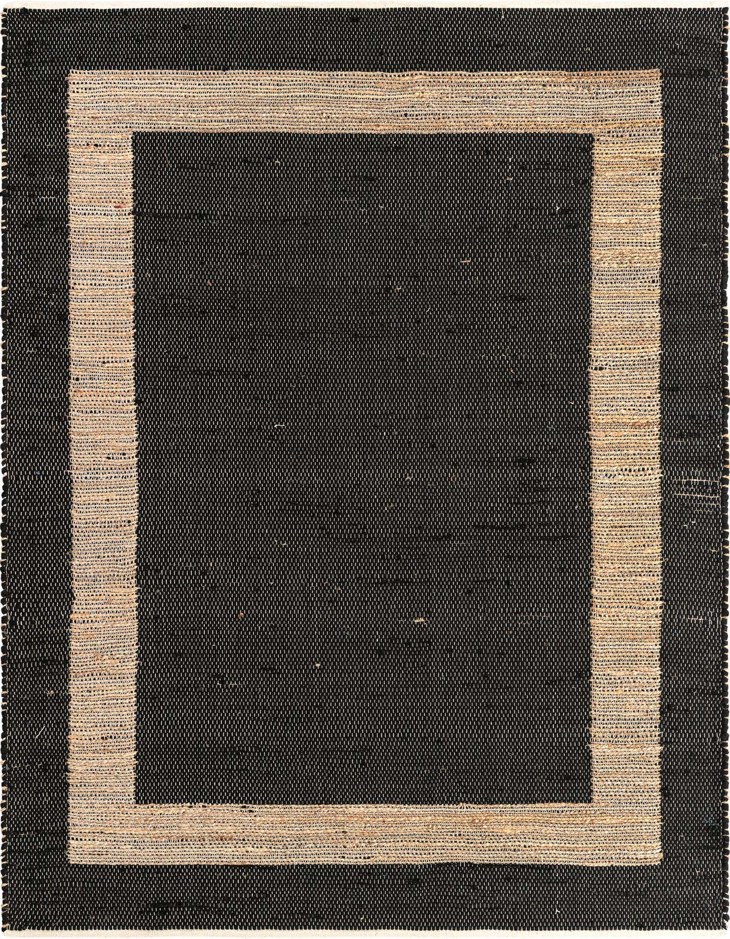 7' 1 x 10' Hand Woven Chindi Jute Rug