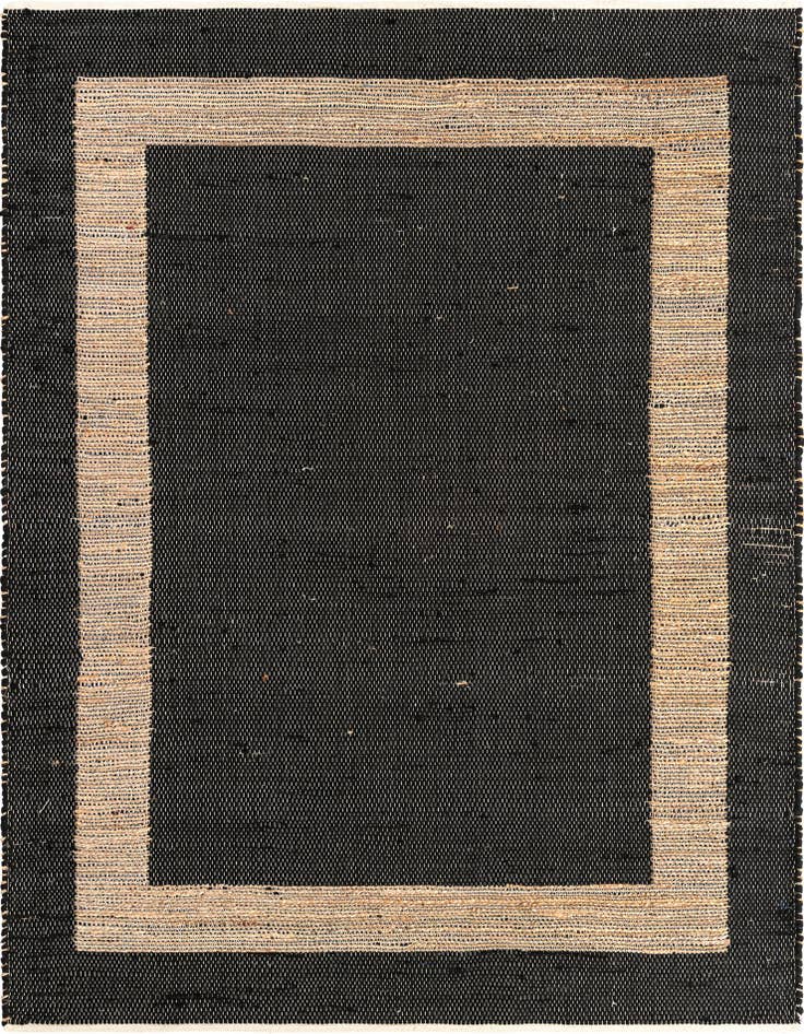 Detail image of 7' 1 x 10' Hand Woven Chindi Jute Rug