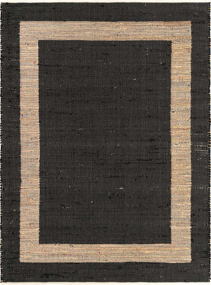 7' 1 x 10' Hand Woven Chindi Jute Rug