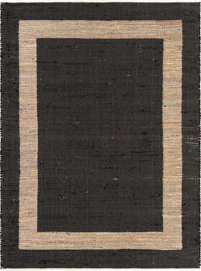 Detail image of 7' 1 x 10' Hand Woven Chindi Jute Rug