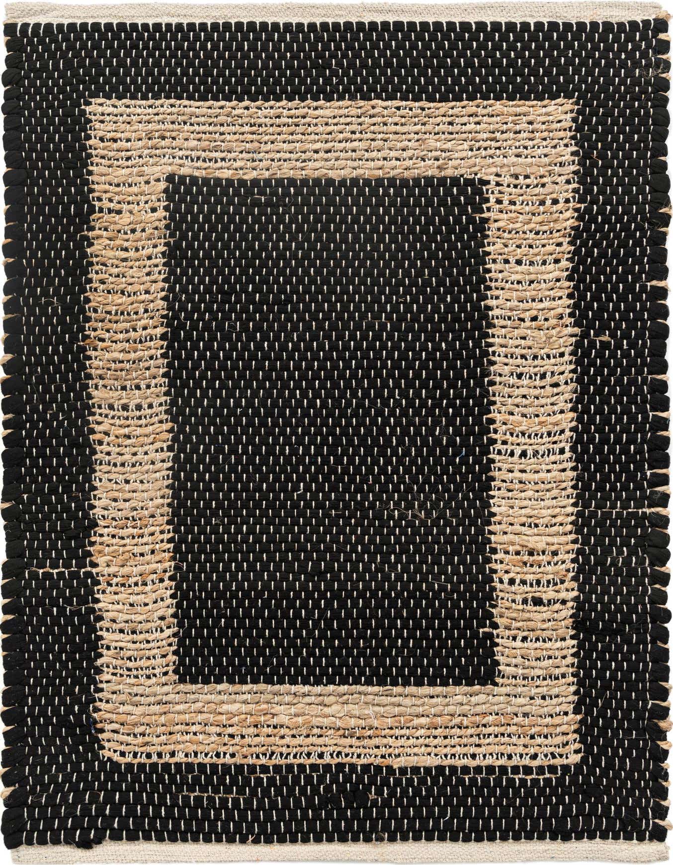 2' x 3' 1 Hand Woven Chindi Jute Rug