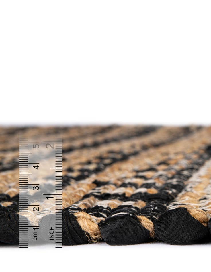 Detail image of 2' x 3' 1 Hand Woven Chindi Jute Rug