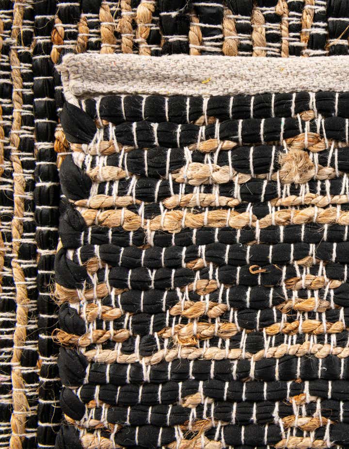 2' x 3' 1 Hand Woven Chindi Jute Rug
