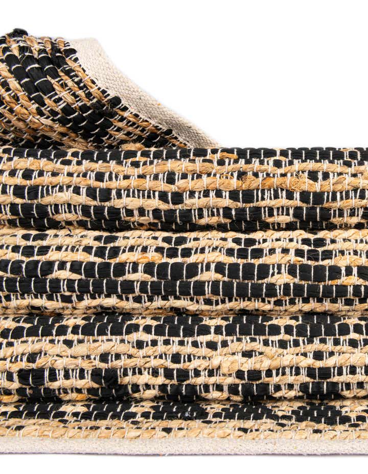 2' x 3' 1 Hand Woven Chindi Jute Rug