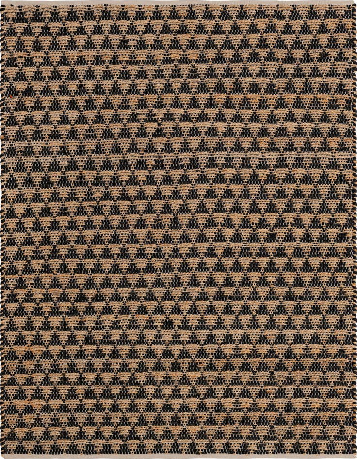 Detail image of 5' 1 x 8' Hand Woven Chindi Jute Rug