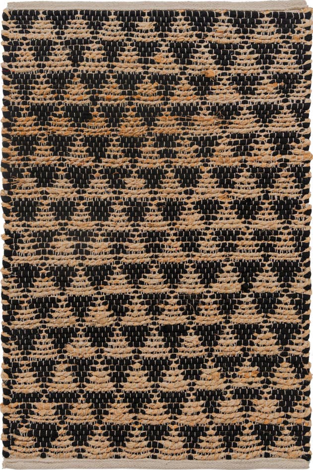 Detail image of 2' x 3' 1 Hand Woven Chindi Jute Rug