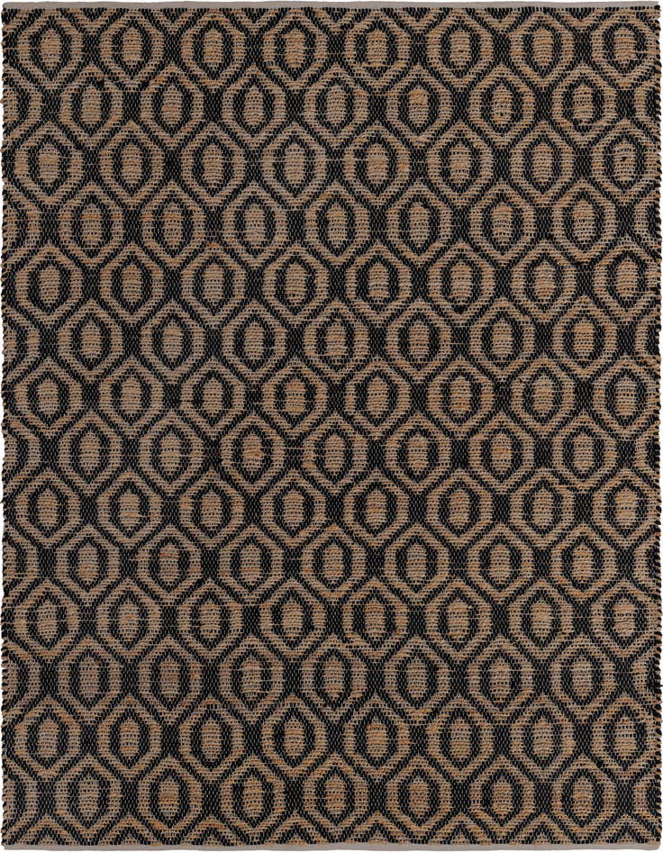 Detail image of 7' 1 x 10' Hand Woven Chindi Jute Rug