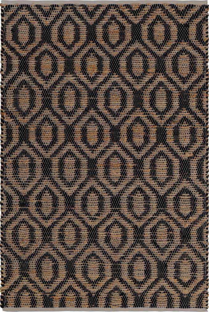 125cm x 185cm Handgewebt Chindi Jute Teppich