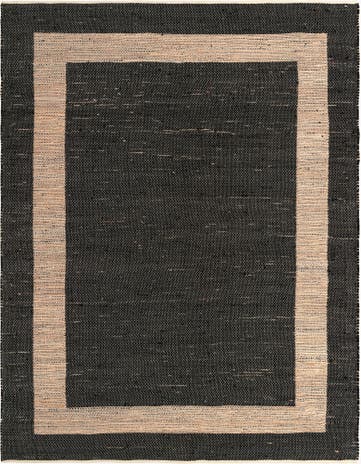 Black Hand Woven Chindi Jute Rug