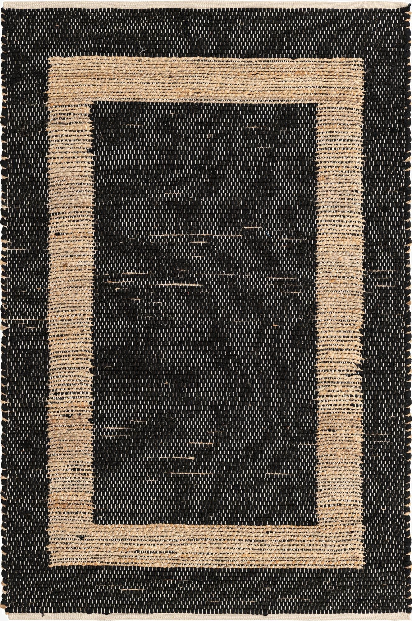 4' 1 x 6' 1  Hand Woven Chindi Jute Rug