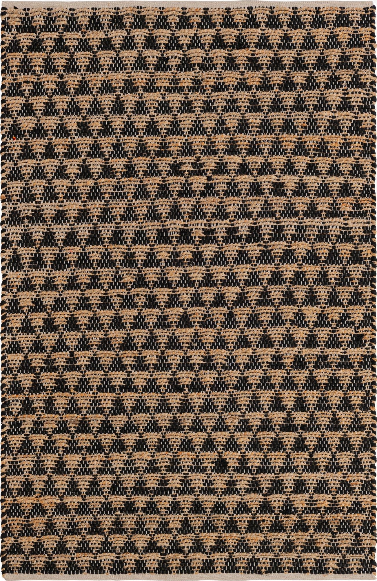 4' 1 x 6' 1  Hand Woven Chindi Jute Rug