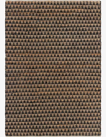 Black Hand Woven Chindi Jute Rug