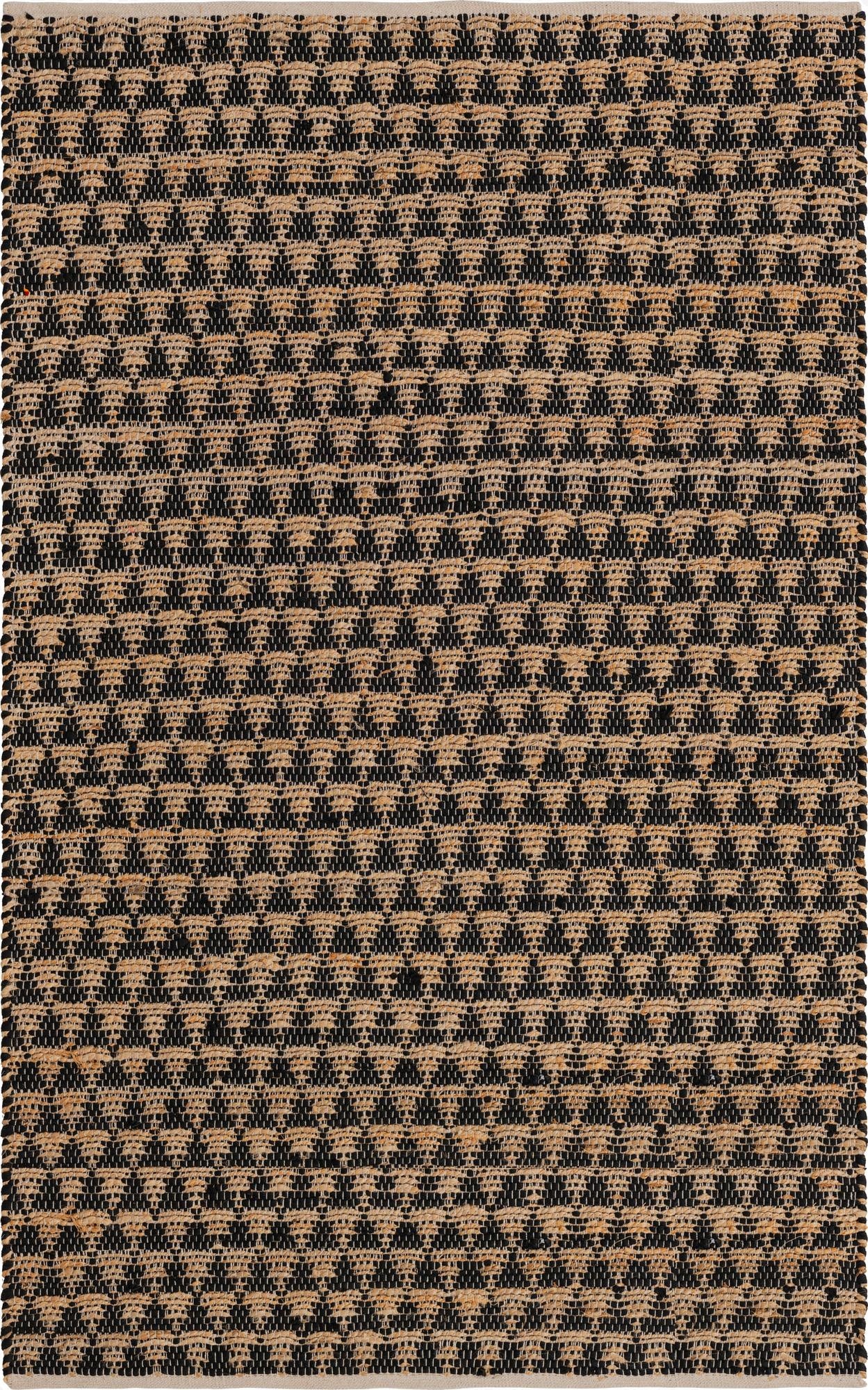 5' 1 x 8'  Hand Woven Chindi Jute Rug