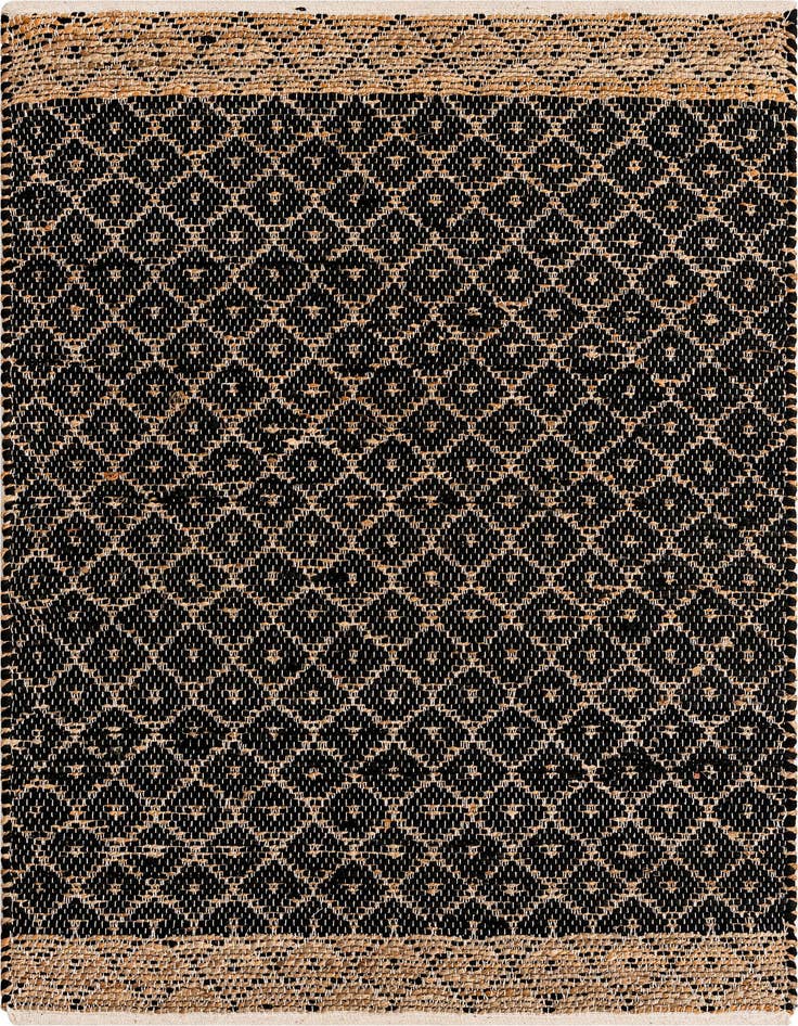 Detail image of 4' 1 x 6' 1 Hand Woven Chindi Trellis Rug