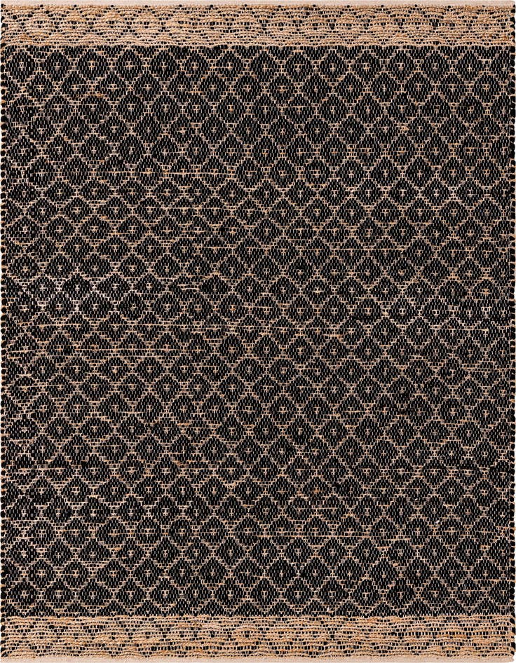 Detail image of 6' 1 x 9' Hand Woven Chindi Trellis Rug