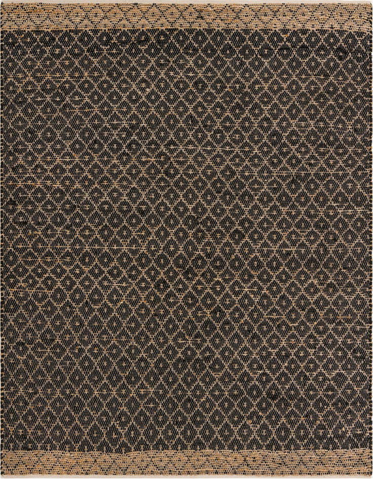 Detail image of 8' x 10' Hand Woven Chindi Trellis Rug
