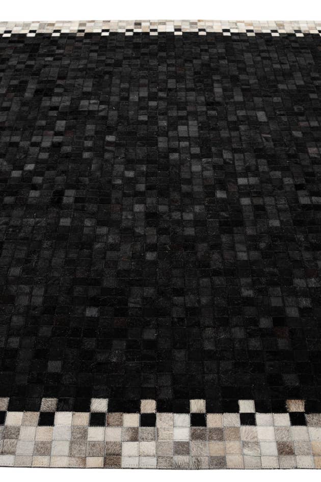 Detail image of 8' 1 x 9' 11 Cowhide - Patchwork Rug