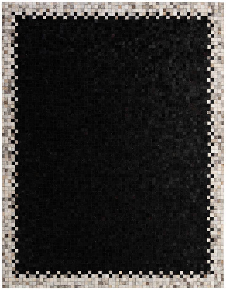 Detail image of 8' 1 x 9' 11 Cowhide - Patchwork Rug
