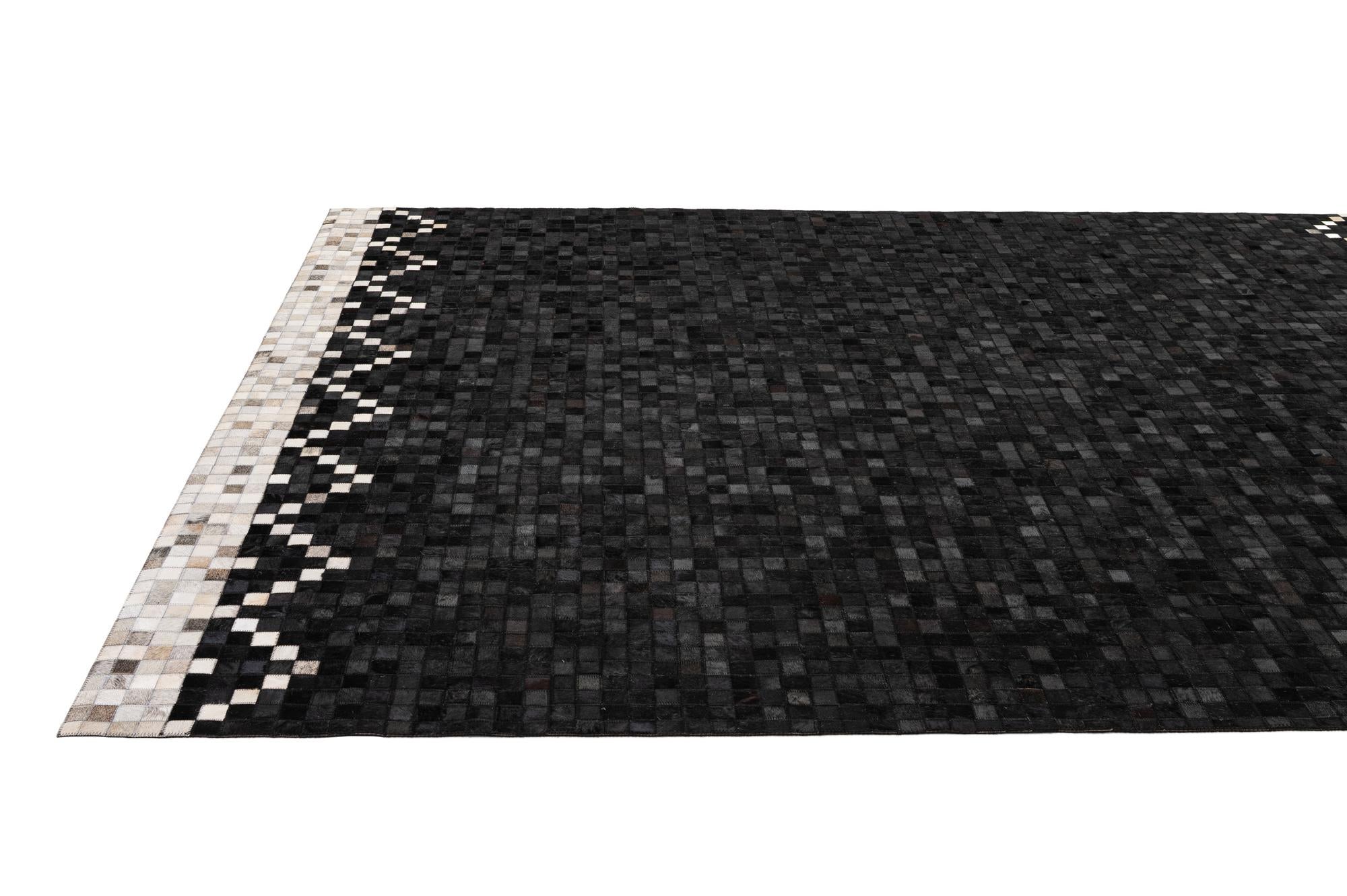 8' 1 x 9' 11 Cowhide - Patchwork Rug