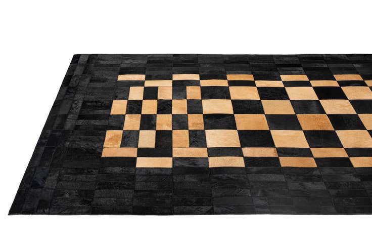 Detail image of 5' 1 x 8' 1 Cowhide - Patchwork Rug