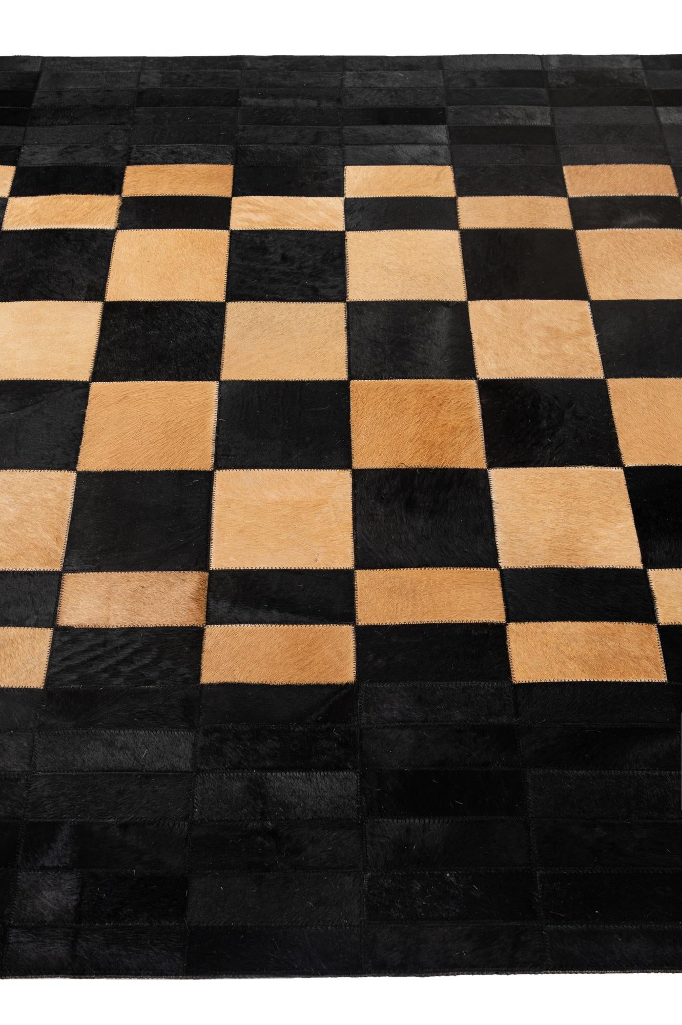 5' 1 x 8' 1 Cowhide - Patchwork Rug