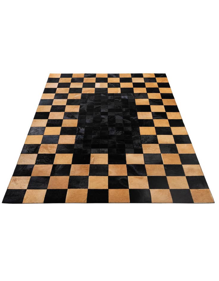 Detail image of 5' 1 x 8' 1 Cowhide - Patchwork Rug