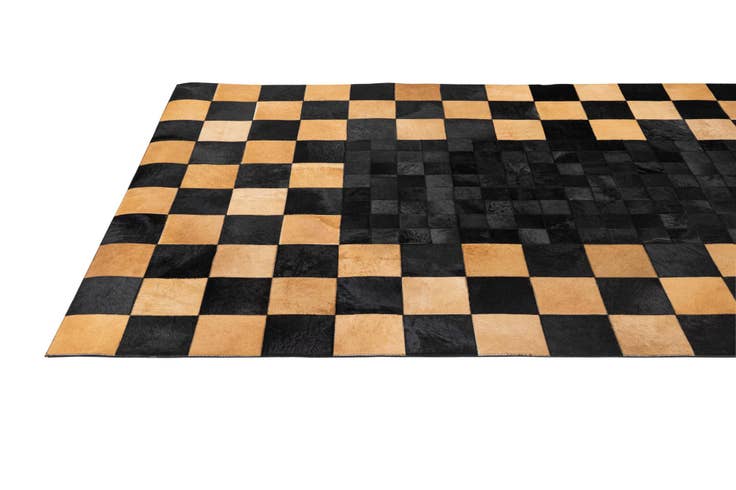 Detail image of 5' 1 x 8' 1 Cowhide - Patchwork Rug