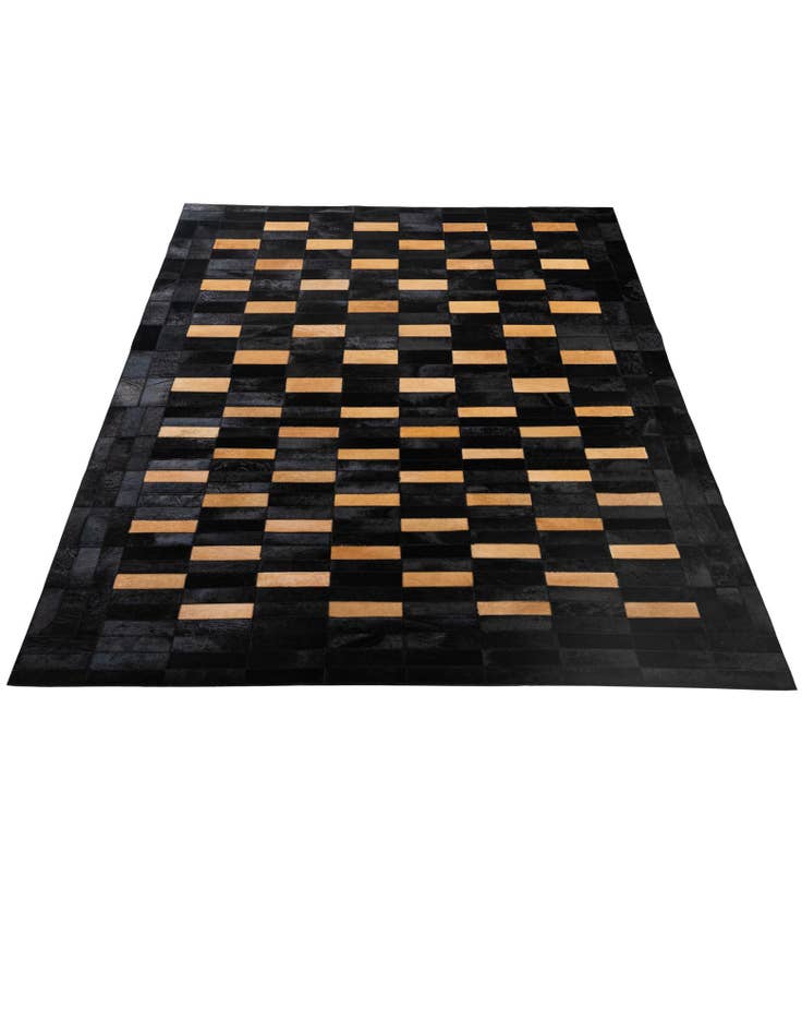 Detail image of 5' 1 x 8' Cowhide - Patchwork Rug