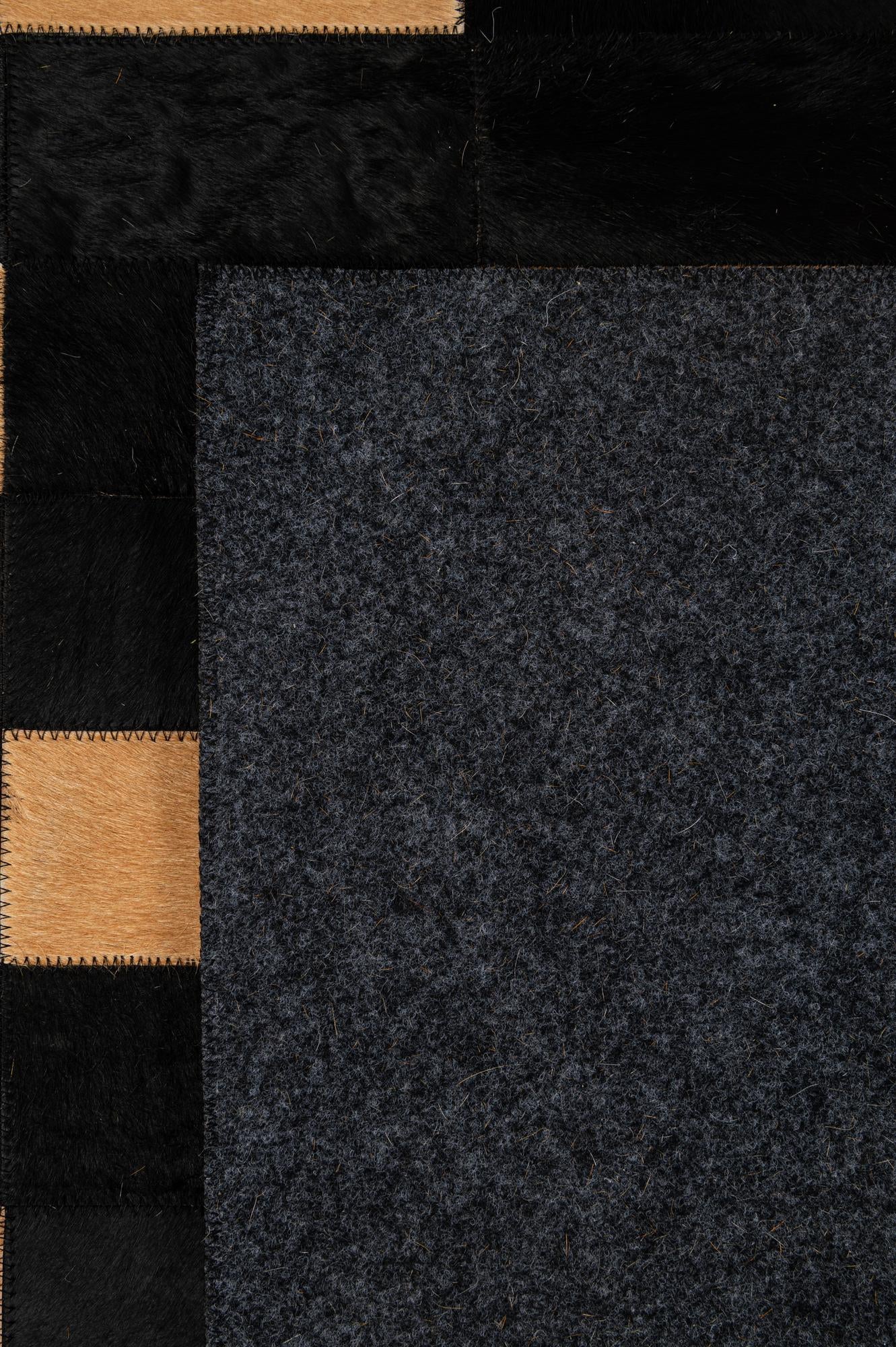 5' 1 x 8' Cowhide - Patchwork Rug