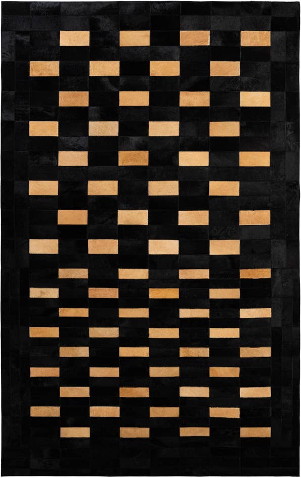 Detail image of 5' 1 x 8' Cowhide - Patchwork Rug