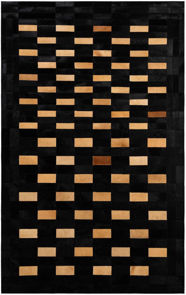 Detail image of 5' 1 x 8' Cowhide - Patchwork Rug