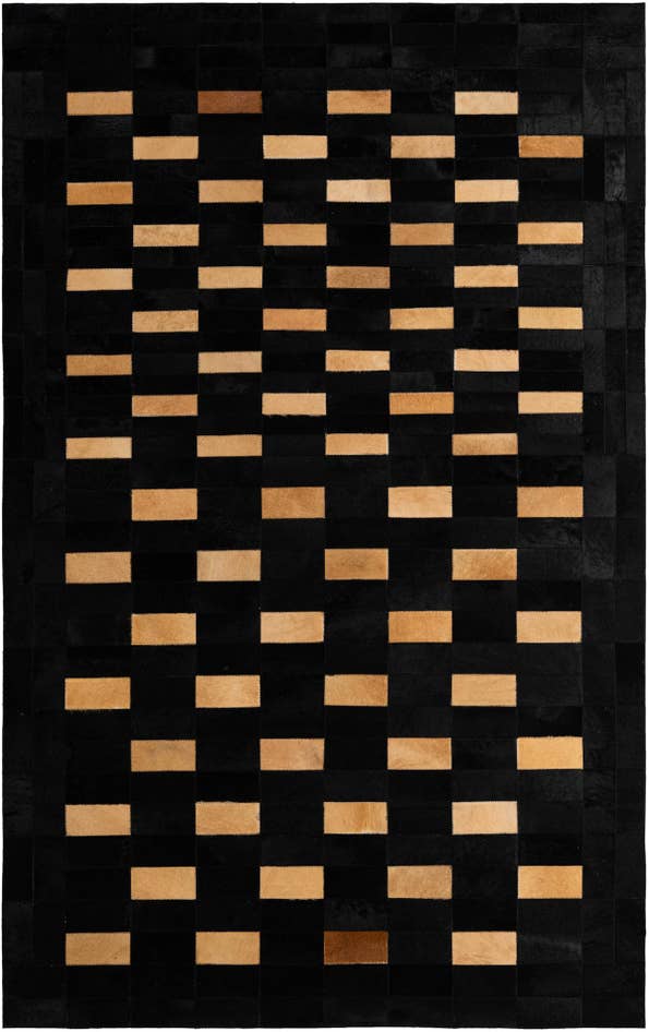 Detail image of 5' 1 x 7' 11 Cowhide - Patchwork Rug