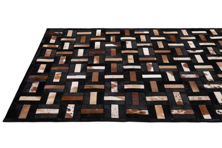 Detail image of 5' 3 x 8' 1 Cowhide - Patchwork Rug