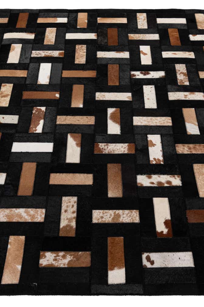 5' 3 x 8' 1 Cowhide - Patchwork Rug