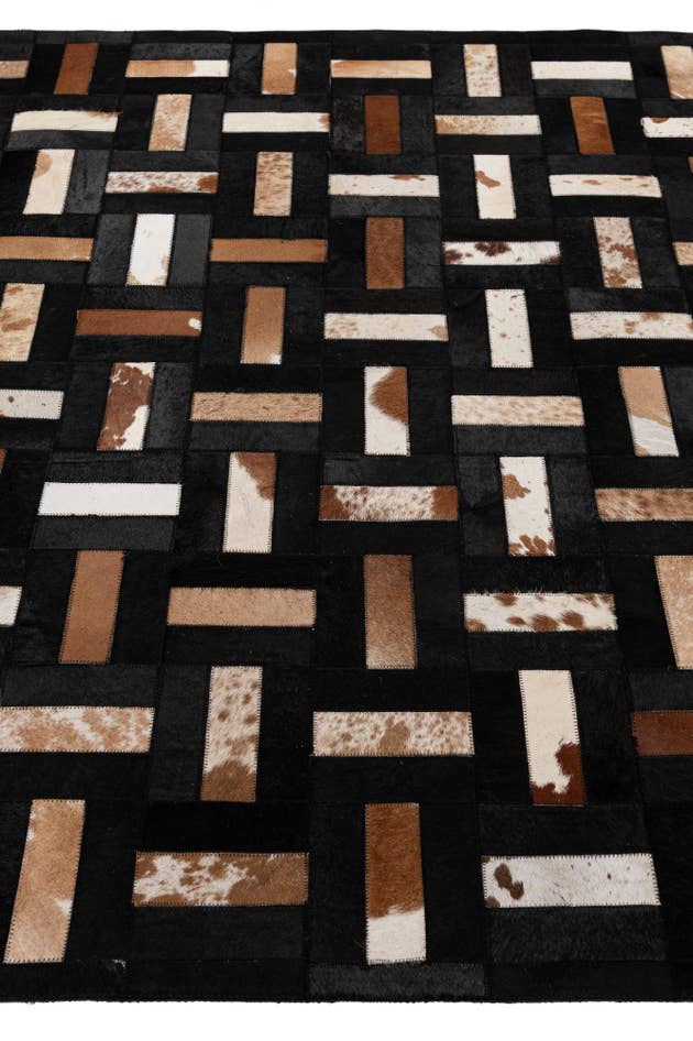 Detail image of 5' 3 x 8' 1 Cowhide - Patchwork Rug
