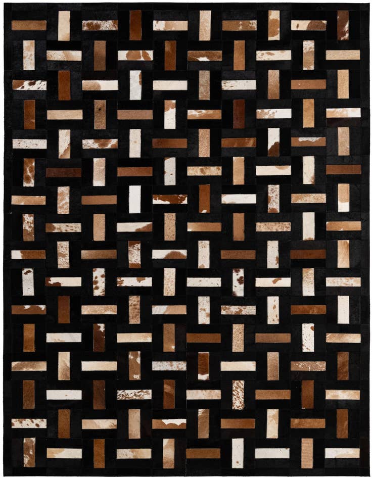 Detail image of 5' 3 x 8' 1 Cowhide - Patchwork Rug
