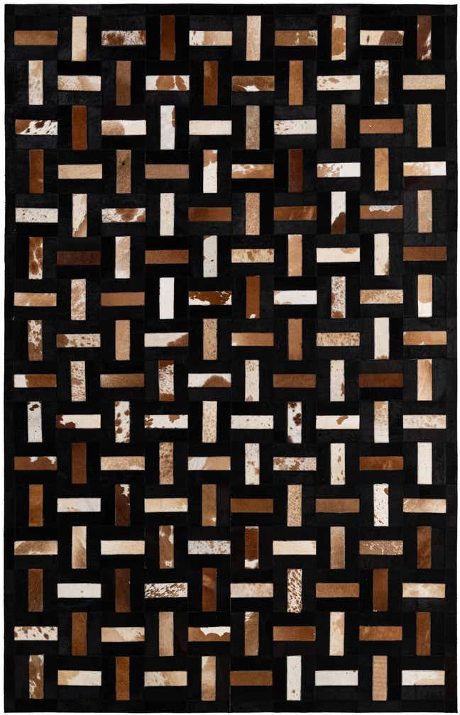 5' 3 x 8' 1 Cowhide - Patchwork Rug