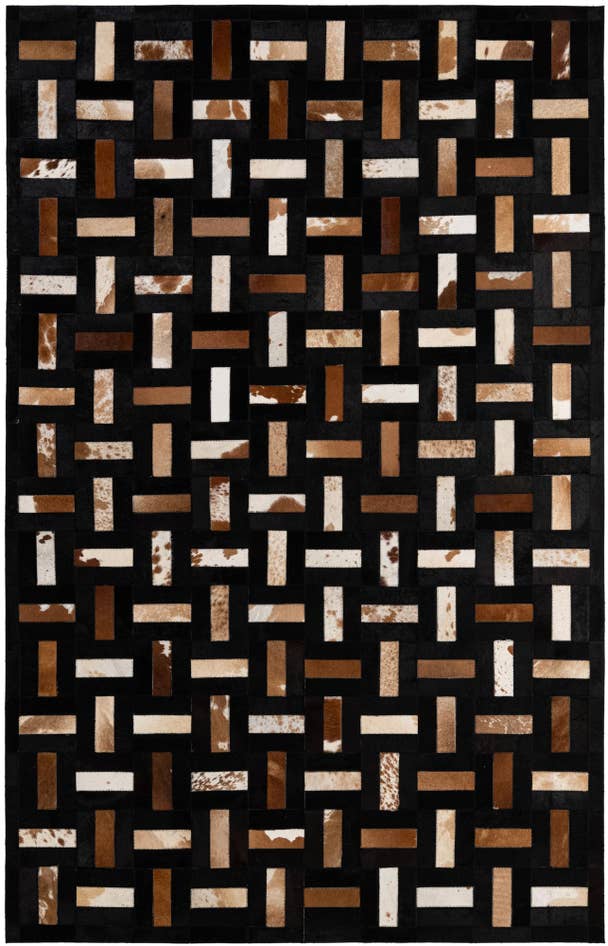 Detail image of 5' 3 x 8' 1 Cowhide - Patchwork Rug
