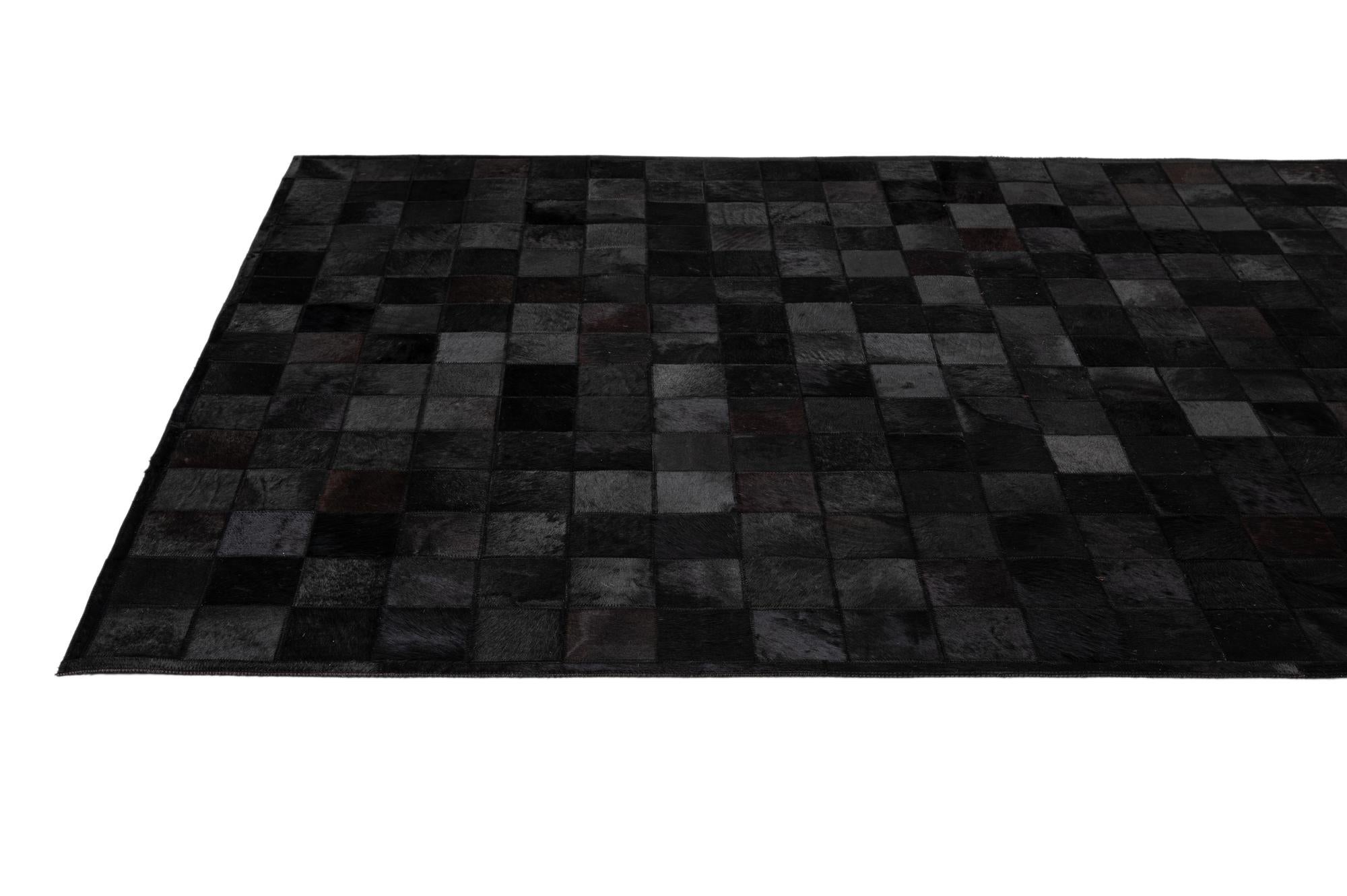 5' 2 x 8' 1 Cowhide - Patchwork Rug