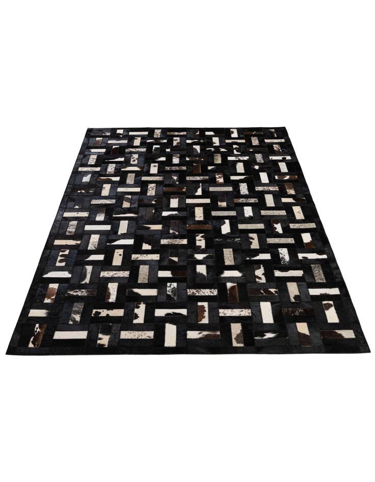 Detail image of 5' 3 x 8' 1 Cowhide - Patchwork Rug